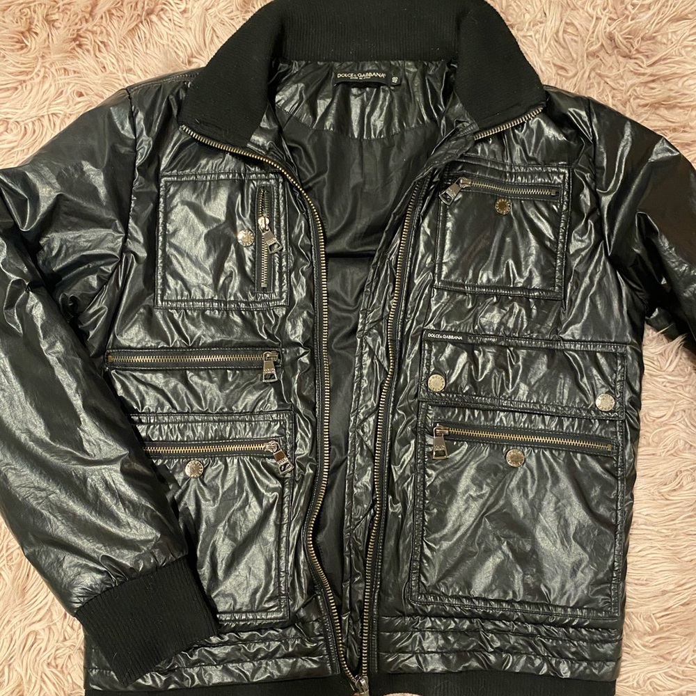 Dolce & Gabbana Black Bomber Jacket